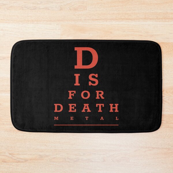 Item preview, Pop culture eye chart - D is for death metal designed and sold by Popalt.