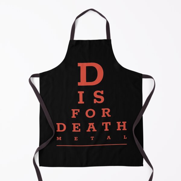 Item preview, Pop culture eye chart - D is for death metal designed and sold by Popalt.