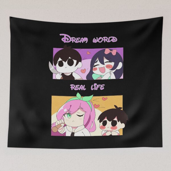 Item preview, omori Tshirt - dream world and real life fanart - omori game sticker  designed and sold by bonnybazooka.