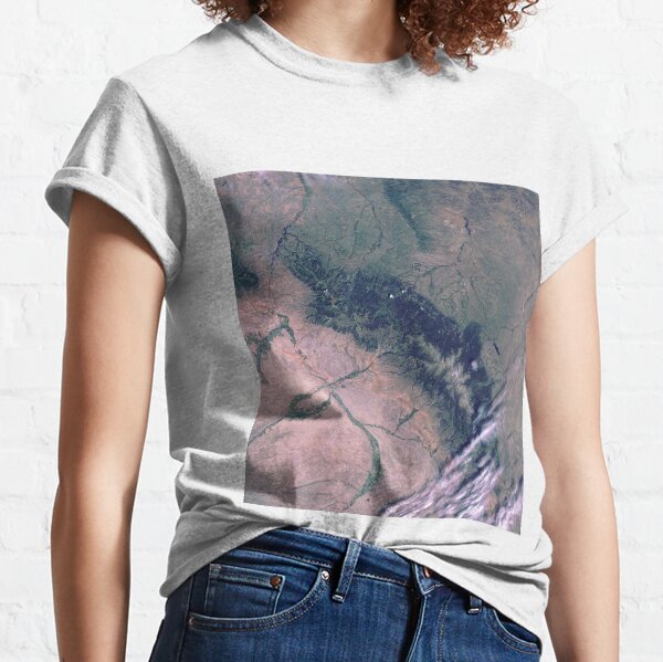 Bighorn National Forest Wyoming Satellite Image Classic T-Shirt