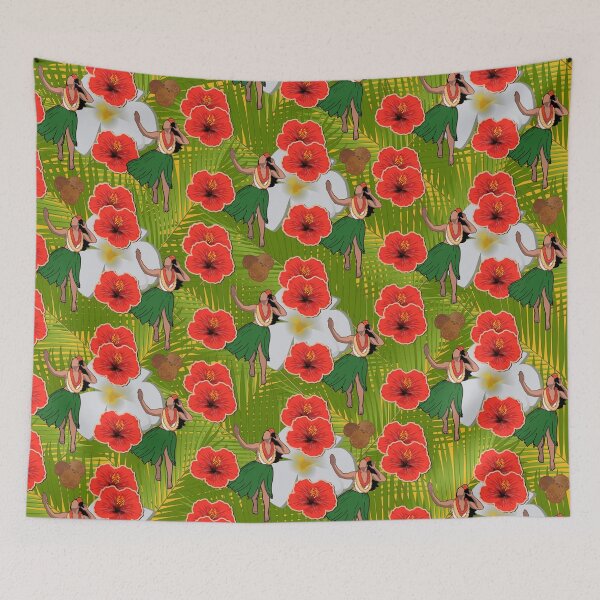Item preview, Beautiful Hula Dancer with Flowers Pattern! designed and sold by Apartment12.
