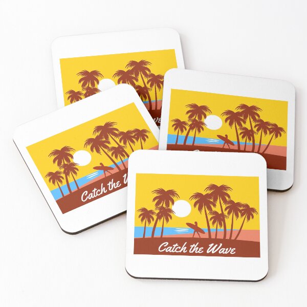 Item preview, Catch The Wave, Girl Surfing, Wave, Ocean, Palm Tree designed and sold by DataAndBeyond.