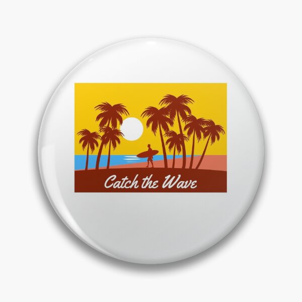 Item preview, Catch The Wave, Guy Surfing, Wave, Ocean, Palm Tree designed and sold by DataAndBeyond.