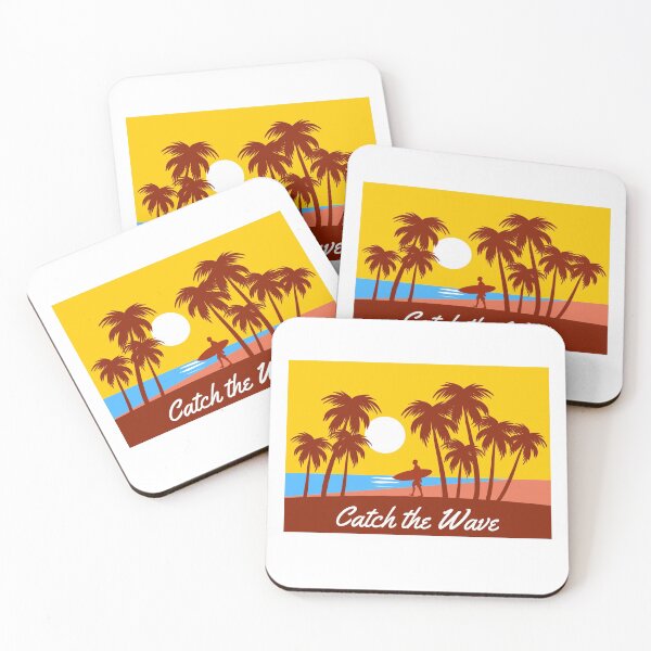 Item preview, Catch The Wave, Guy Surfing, Wave, Ocean, Palm Tree designed and sold by DataAndBeyond.