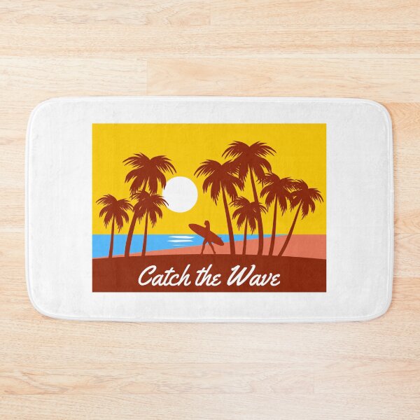 Item preview, Catch The Wave, Girl Surfing, Wave, Ocean, Palm Tree designed and sold by DataAndBeyond.