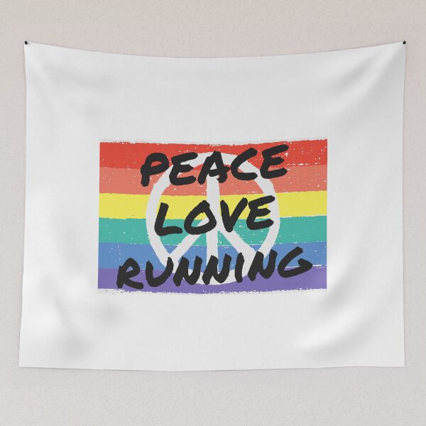 Item preview, Peace. Love. Running designed and sold by TheGreenGoat.