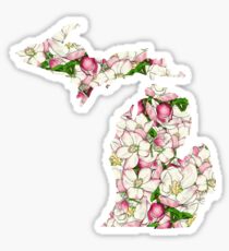 Michigan Flowers Sticker
