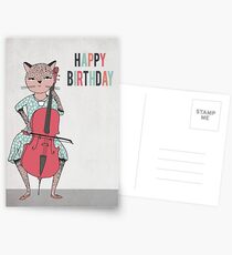 Happy Birthday - Cat plays Cello Postcards