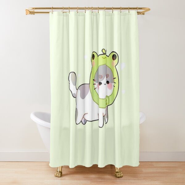 Pusheen  Mermaid Fabric Shower Curtain 