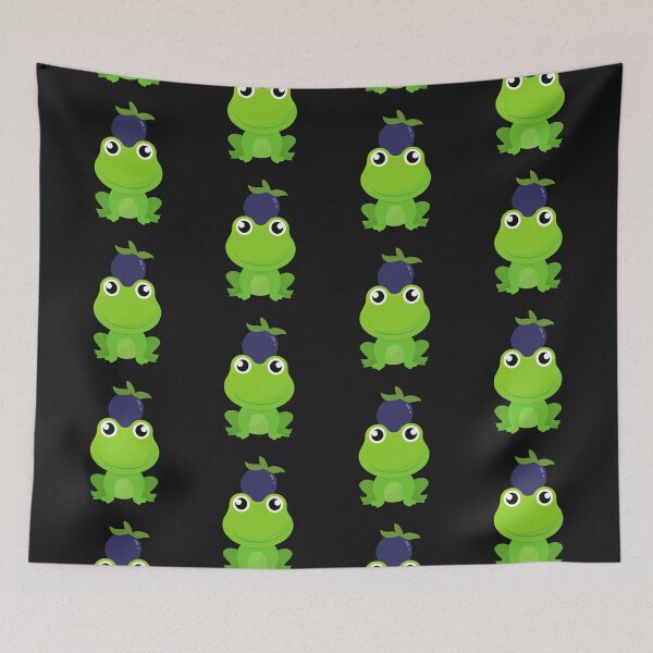Item preview, Cute Frog with Blueberry Hat - Frog Lover designed and sold by CaitU.