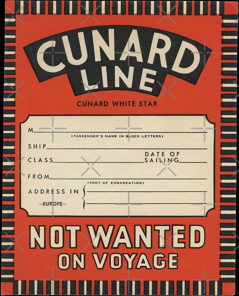 "Cunard Line Vintage Luggage Label" By Paulgrand | Redbubble