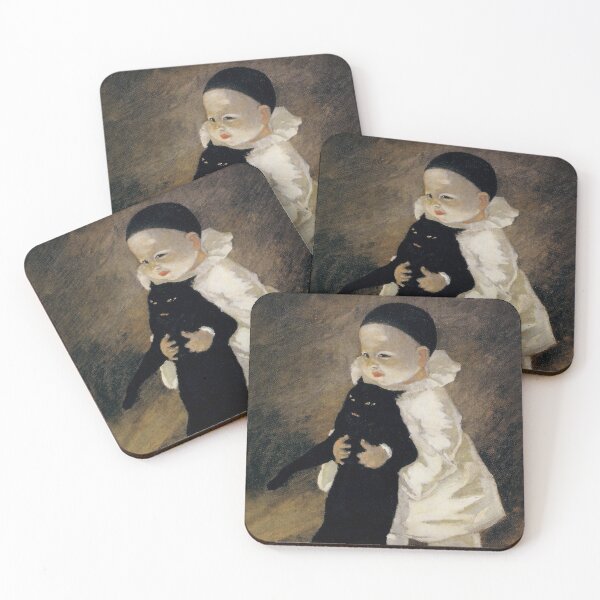 Item preview, “Pierrot and the Cat” by Theophile Steinlen designed and sold by PatricianneK.