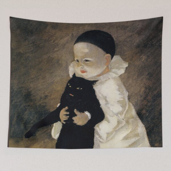 Item preview, “Pierrot and the Cat” by Theophile Steinlen designed and sold by PatricianneK.