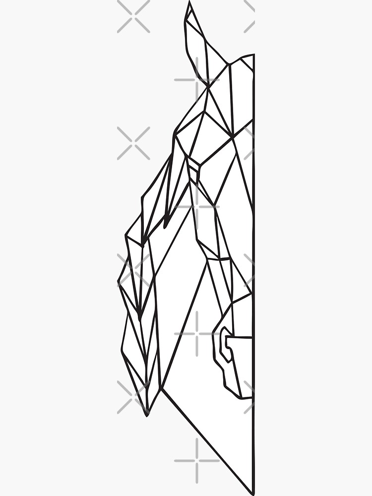Thumbnail 3 of 3, Sticker, Geometric Horse designed and sold by tinaschofield.