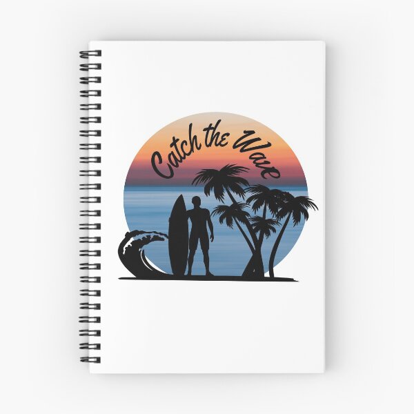 Item preview, Catch The Wave, Guy Surfing, Wave, Ocean, Palm Tree designed and sold by DataAndBeyond.