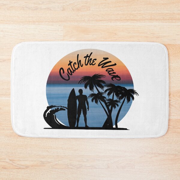 Item preview, Catch The Wave, Guy Surfing, Wave, Ocean, Palm Tree designed and sold by DataAndBeyond.
