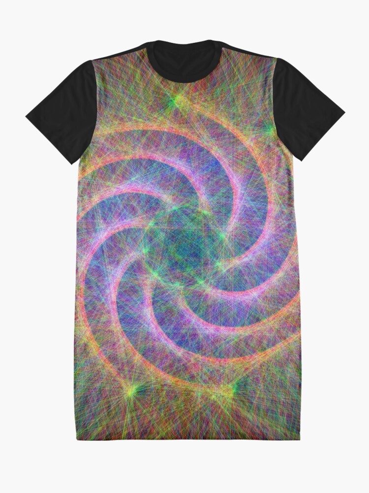 Alternate view of Optical lines Graphic T-Shirt Dress