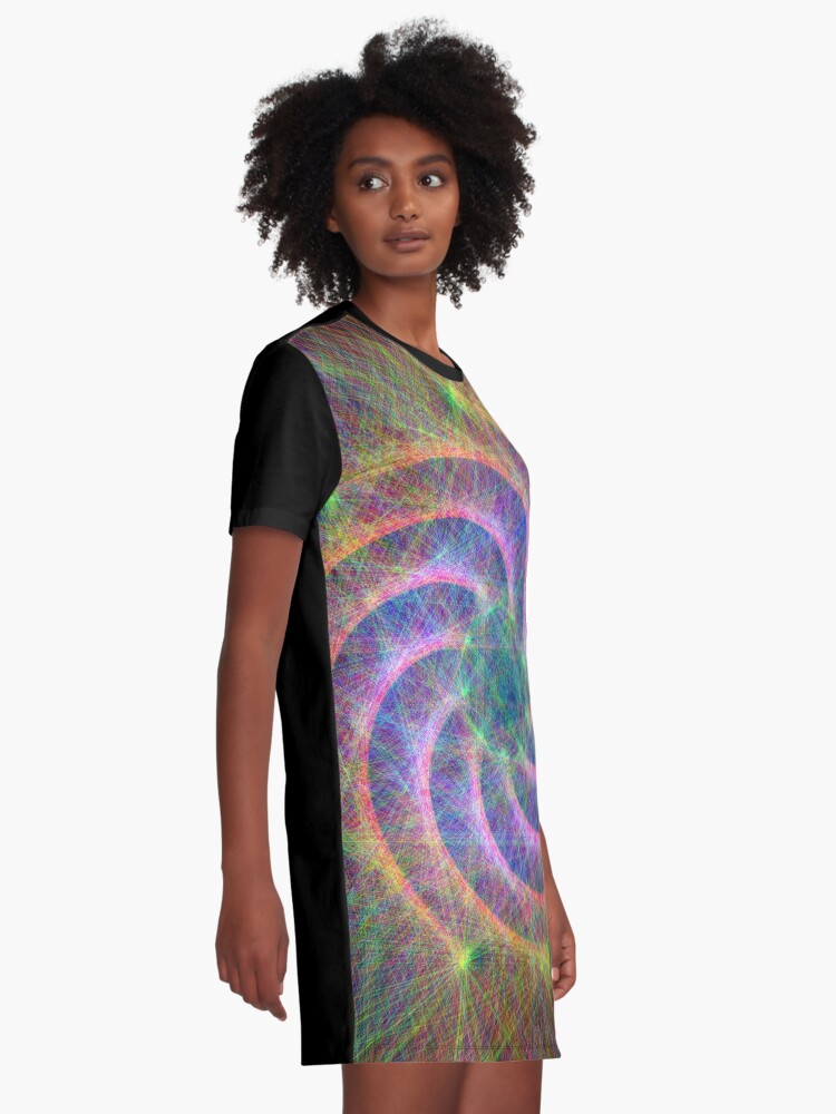Alternate view of Optical lines Graphic T-Shirt Dress