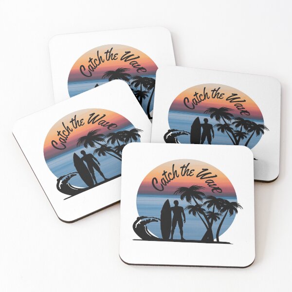Item preview, Catch The Wave, Guy Surfing, Wave, Ocean, Palm Tree designed and sold by DataAndBeyond.