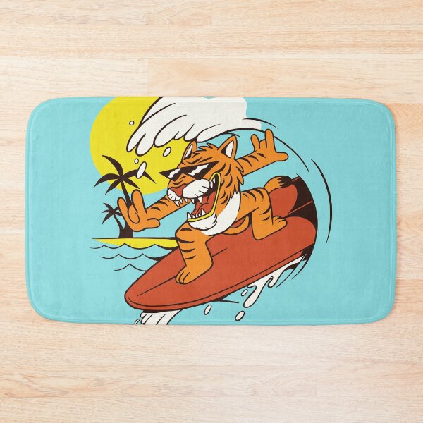 Item preview, Cool Surfing Tiger Cartoon designed and sold by SLAG-Creative.
