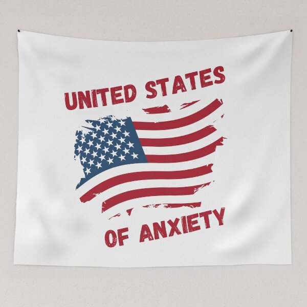 Item preview, United States of Anxiety designed and sold by HasnaanMohsin.