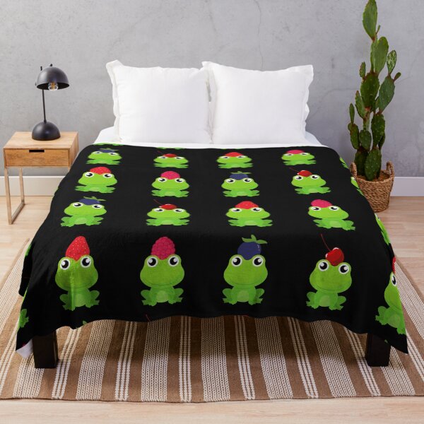 Item preview, Frog with Fruit Hat Sticker Pack (raspberry hat, blueberry hat, cherry hat, strawberry hat) - Frog Lover designed and sold by CaitU.