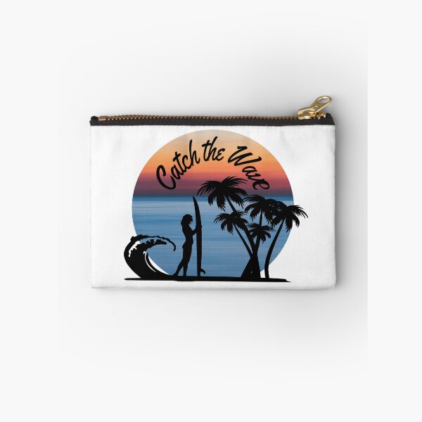 Item preview, Catch The Wave, Girl Surfing, Wave, Ocean, Palm Tree designed and sold by DataAndBeyond.