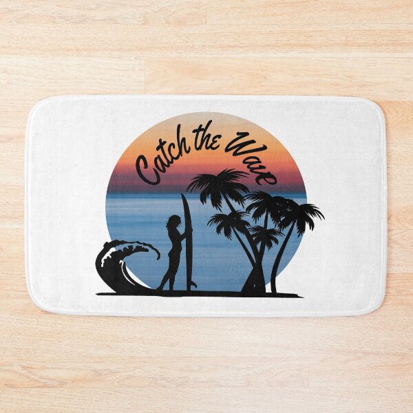 Item preview, Catch The Wave, Girl Surfing, Wave, Ocean, Palm Tree designed and sold by DataAndBeyond.