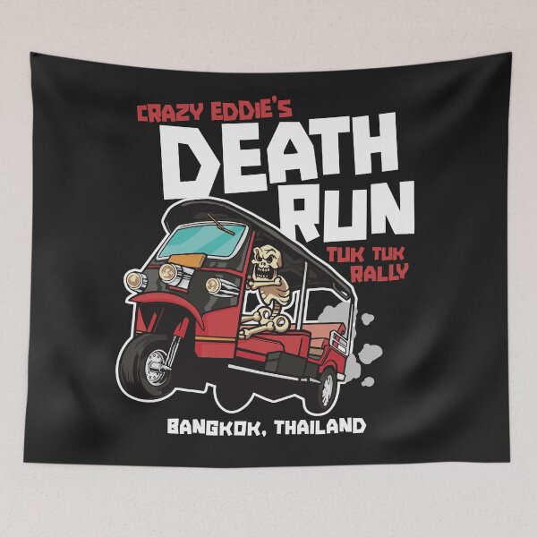 Item preview, Crazy Eddie's Death Run Tuk Tuk Rally designed and sold by SLAG-Creative.