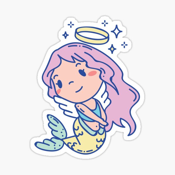 Angelic mermaid Sticker