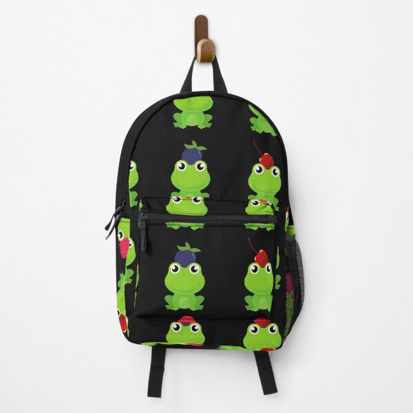 Item preview, Frog with Fruit Hat Sticker Pack (raspberry hat, blueberry hat, cherry hat, strawberry hat) - Frog Lover designed and sold by CaitU.
