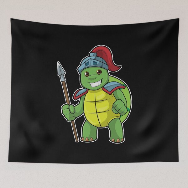 Item preview, Turtle as Warrior with Spear & Helmet designed and sold by Snabdesign84.