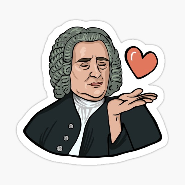 JS Bach Love Composer Sticker