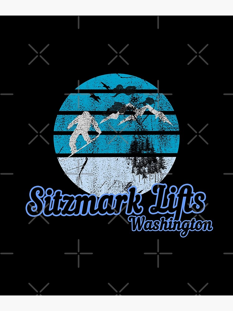 Disover Sitzmark Lifts, Washington | Usa Winter Ski Resort Premium Matte Vertical Poster