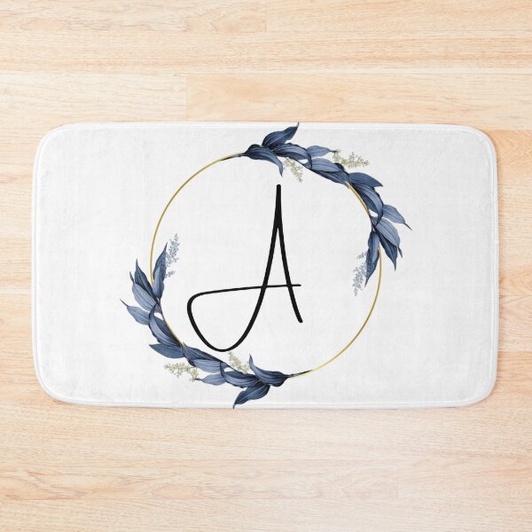 Item preview, Monogram with blue leaves letter A designed and sold by JustSeasons.