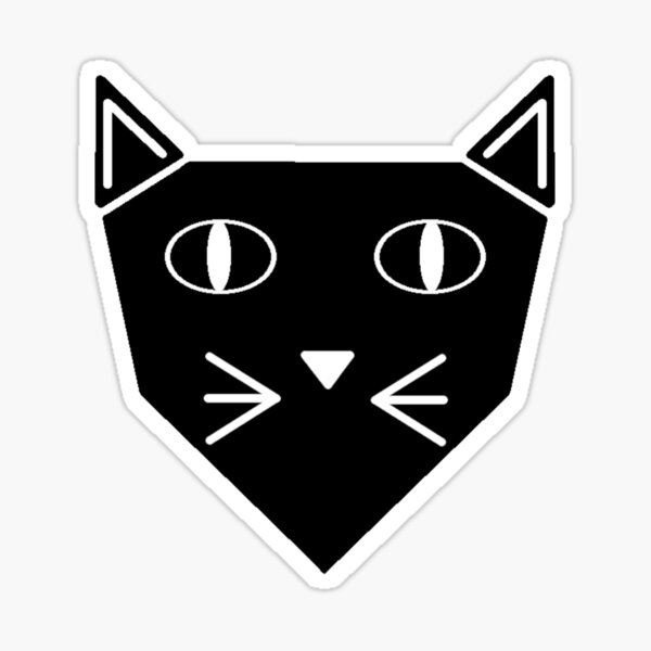 Item preview, Dark shadow cat face designed and sold by Maths-4-Nerds.