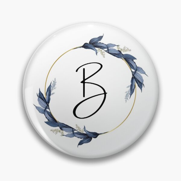 Item preview, Monogram with blue leaves letter B designed and sold by JustSeasons.