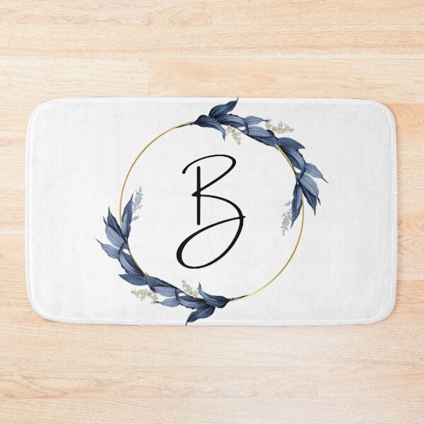 Item preview, Monogram with blue leaves letter B designed and sold by JustSeasons.