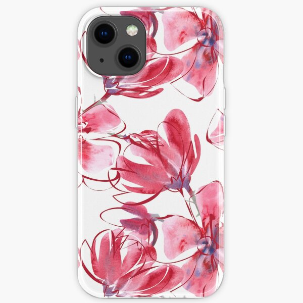 Conception de peinture d'art sakura en fleurs, art abstrait. Housse pour iPhone et Samsung Galaxy Coque souple iPhone