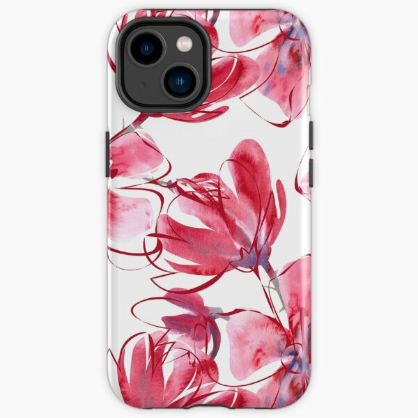 Conception de peinture d'art sakura en fleurs, art abstrait. Coque iPhone et Samsung Galaxy Coque antichoc iPhone