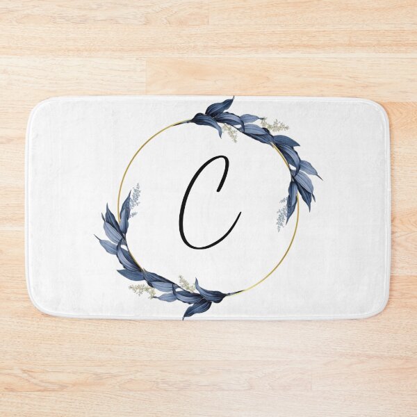 Item preview, Monogram with blue leaves letter C designed and sold by JustSeasons.
