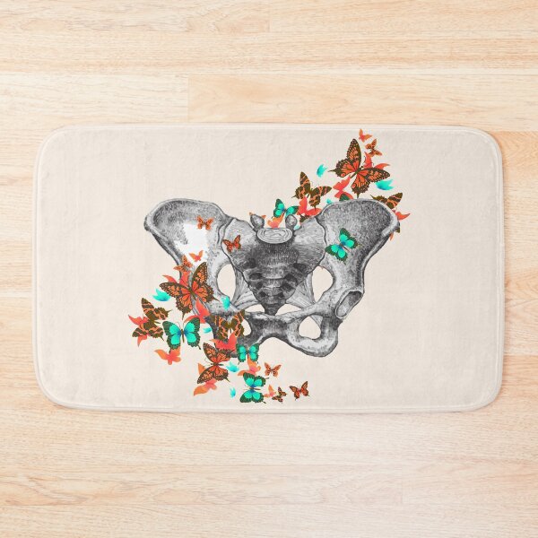 Item preview, female bones of the pelvis, colorful butterflies, Feminism, anatomy, anatomical art, daisy  designed and sold by Collagedream.