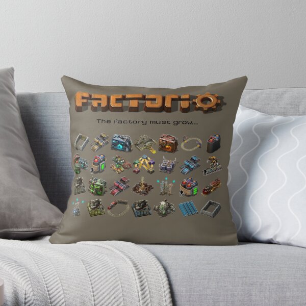 Factorio, die Fabrik muss wachsen ... Dekokissen