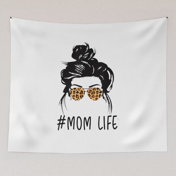 Item preview, Leopard Messy Bun Mom Life designed and sold by speakupandshine.