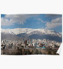 Vue sur la montagne de Téhéran Poster