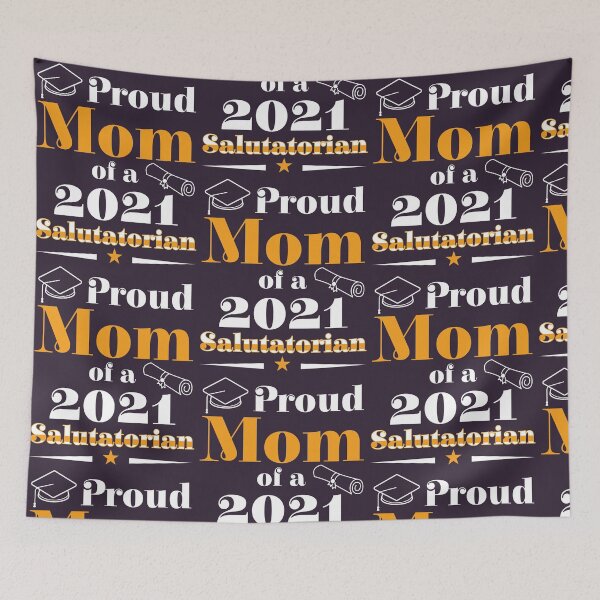 Item preview, Salutatorian Class 2021 Proud Mom Family Graduation print designed and sold by doodabobs.