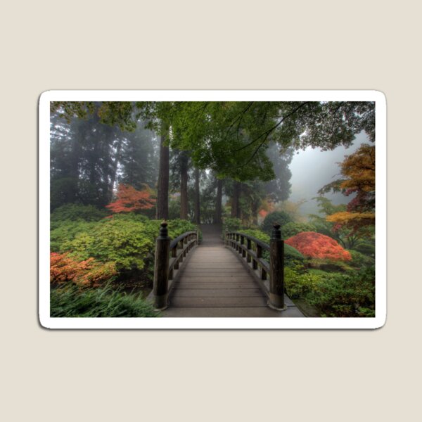 The Bridge in Portland Japanese Garden Magnet