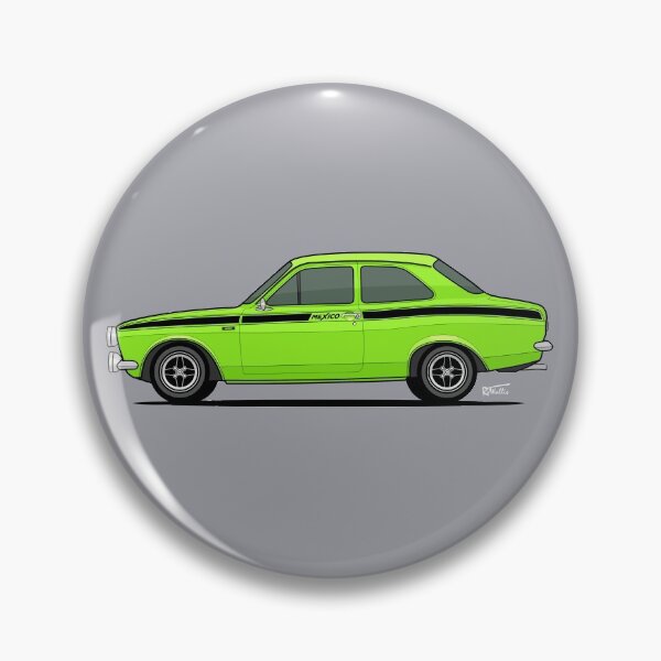 Item preview, Ford Escort mk1 Mexico in LIME GREEN designed and sold by RJWautographics.