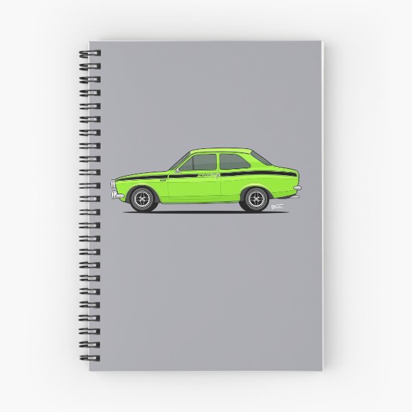 Aperçu de l'œuvre Ford Escort mk1 Mexique en VERT CITRON créée et vendue par RJWautographics.