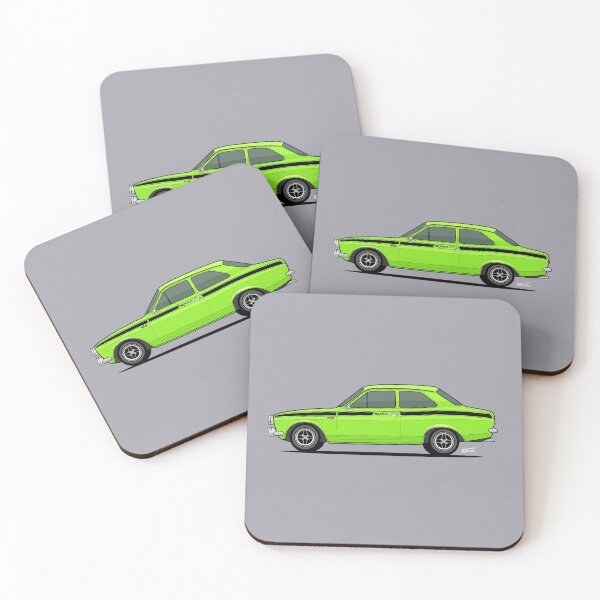 Item preview, Ford Escort mk1 Mexico in LIME GREEN designed and sold by RJWautographics.
